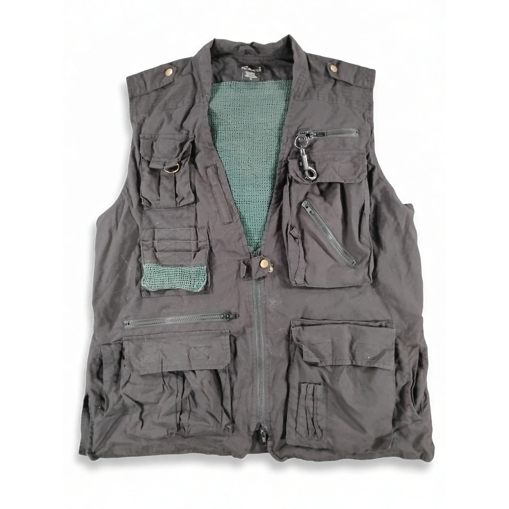Promaster Gorpcore Utility Cargo Vest XL Cotton Safari Travel Fishing Tactical